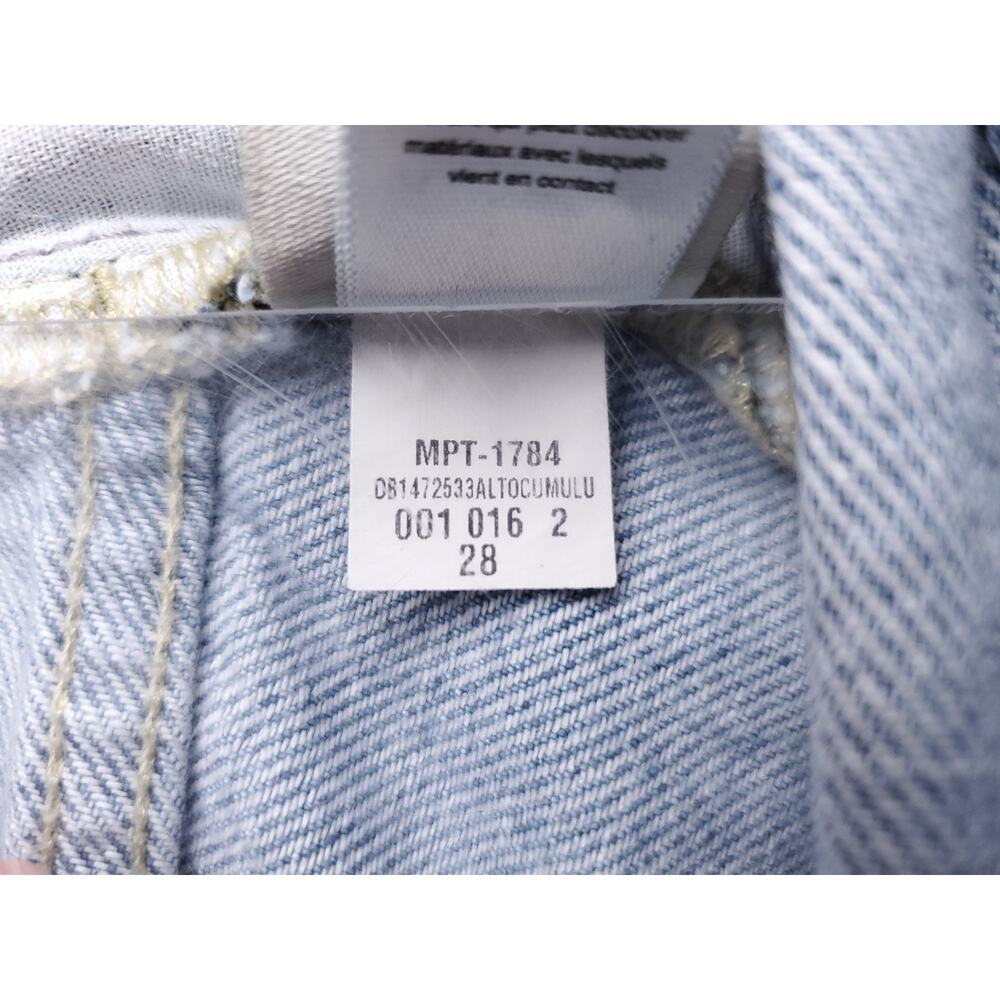 Pilcro Anthropologie High Rise Wide Leg Jeans Straight Distressed Womens 28 Blue - Picture 14 of 14